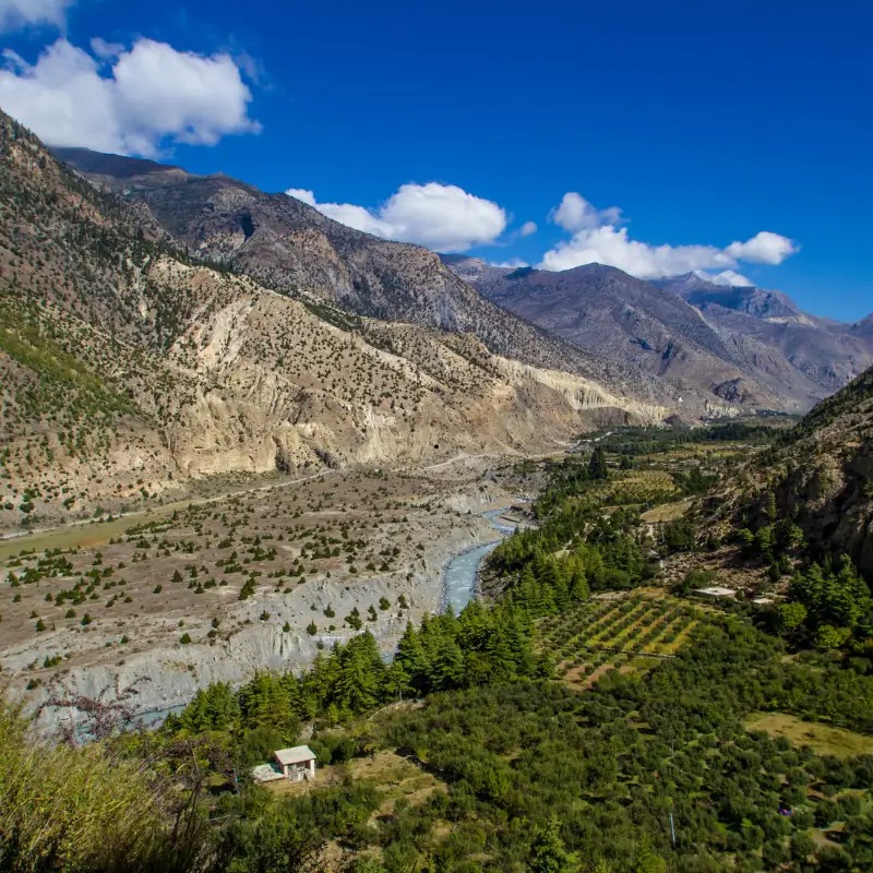 Panoramic view of the Everest range from Kala Patthar